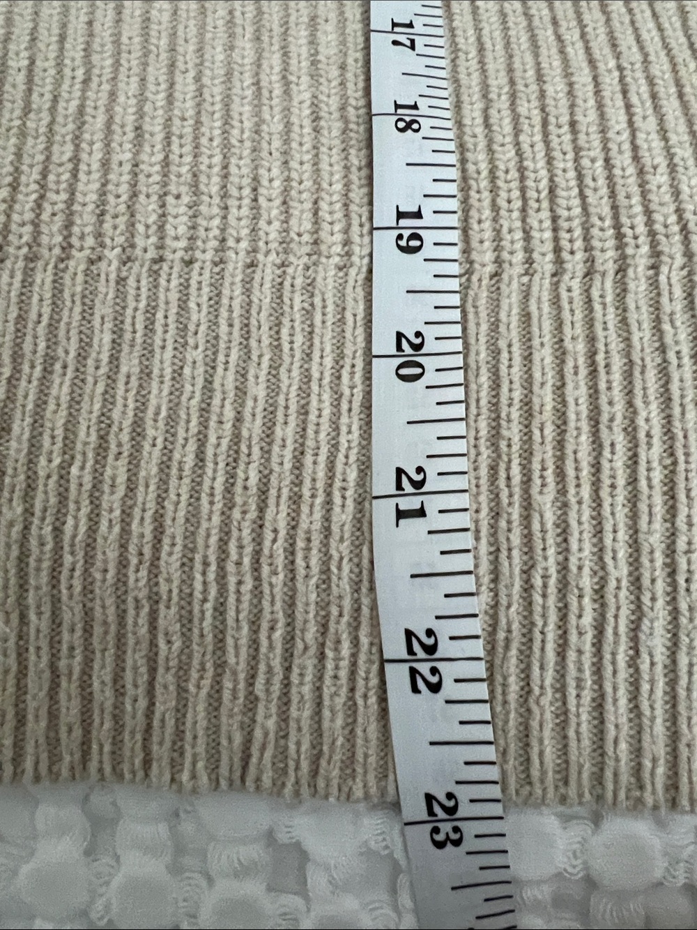 Madewell | Beige Slouchy Ribbed Crewneck Sweater Front Pocket #AA782 Size S - Picture 14 of 17